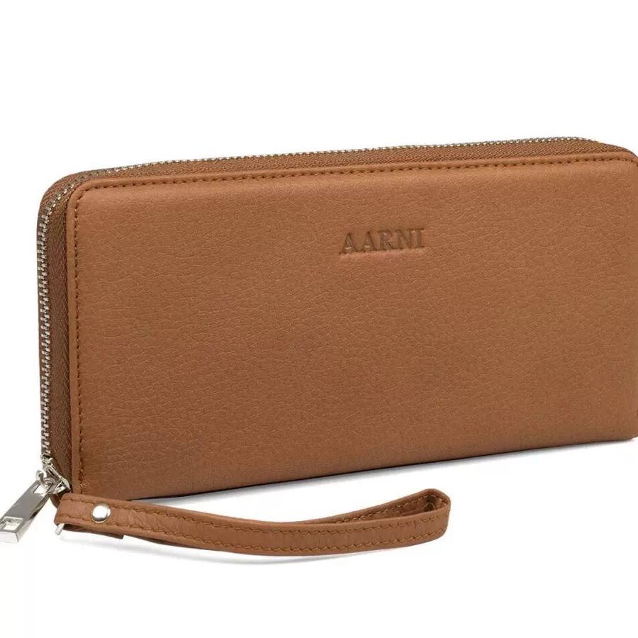 Hirvennahkainen Clutch, Konjakki/Hopea>Aarni Flash Sale