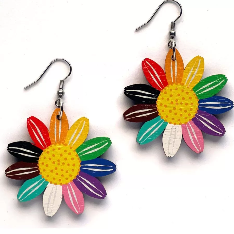 Rainbow Daisy Korvakorut>Crazy Granny Designs Cheap